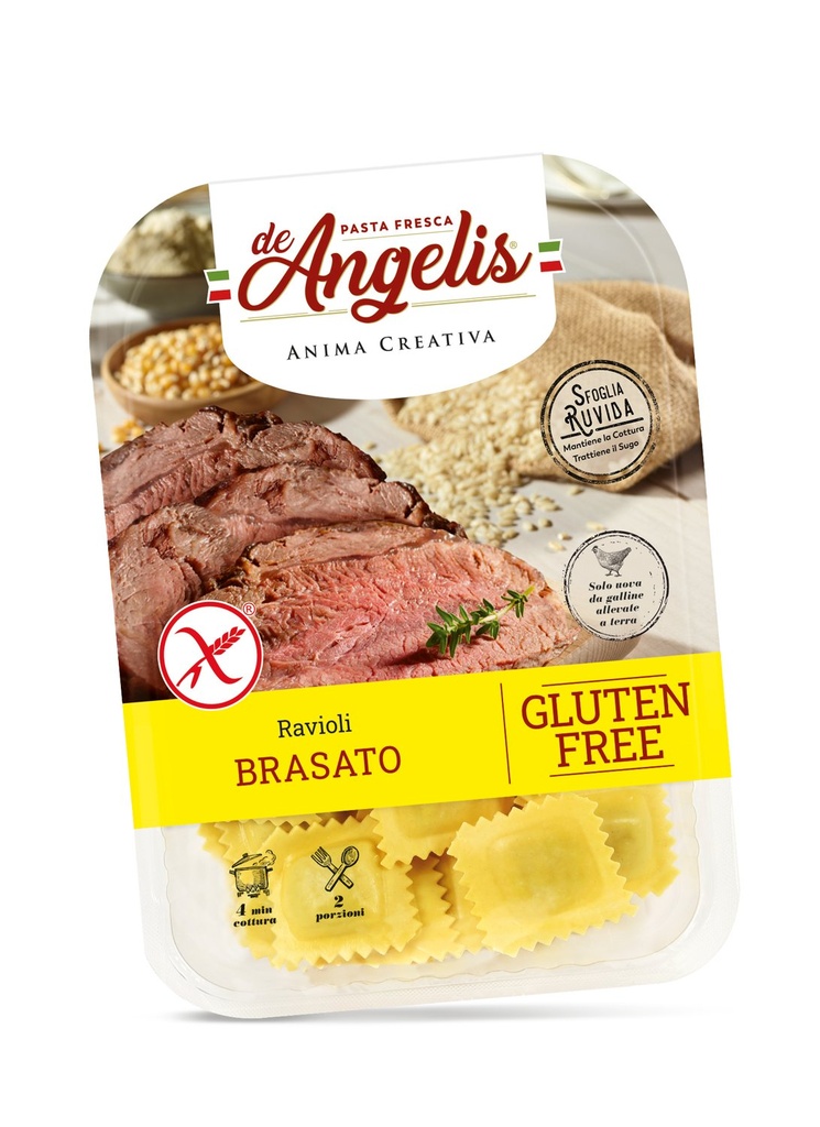 [G-PAS-016] Raviolo Brasato Sin Gluten 250 g DE ANGELIS