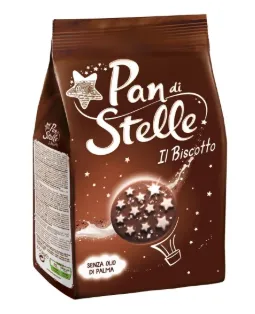 [G-SNK-074] Pan di Stelle Galleta con cacao, avellanas y estrellas mágicas de glaseado Mulino Bianco de 350 g