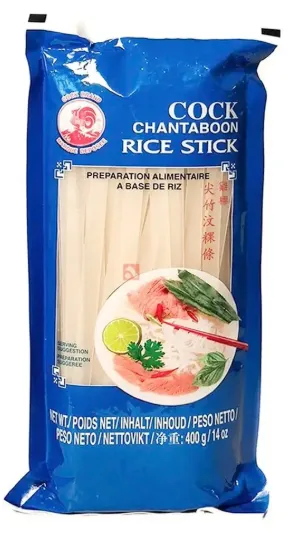 [G-PAS-088] Noodles Pad Thai Rice Stick 5MM (COCK) BLUE 375g