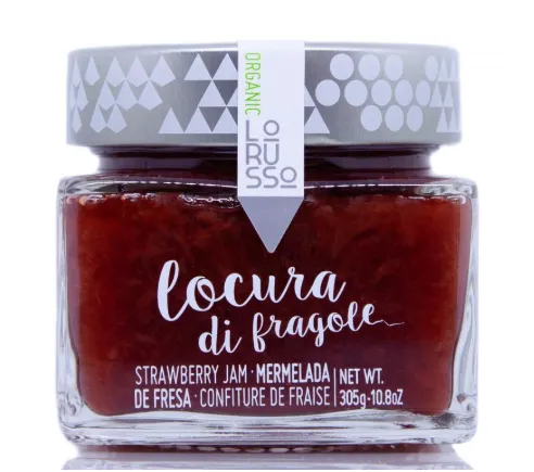 [G-MER-014] Mermelada extra ecologica de fresa 305g 'Locura di Fragole' LORUSSO