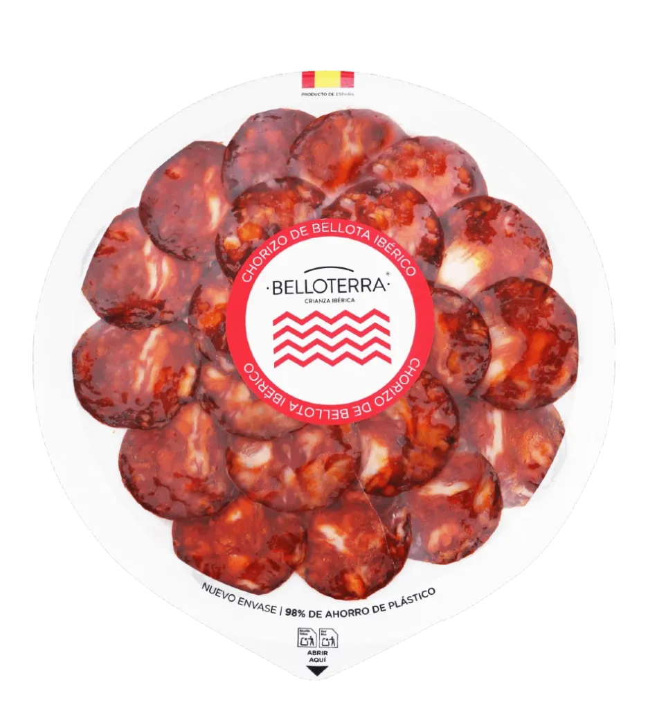 [G-EMB-043] Chorizo de Bellota Iberico loncheado 80 grs atm Belloterra
