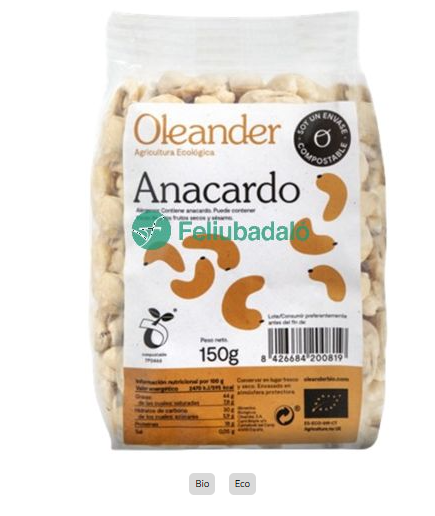 Anacardos Crudos Eco 150g Oleander