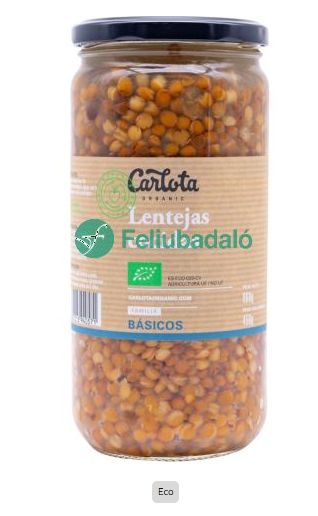 [G-CON-119] LENTEJAS COCIDAS ECO 660GR