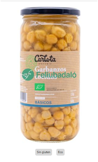 [G-CON-120] GARBANZOS COCIDOS ECO 720GR