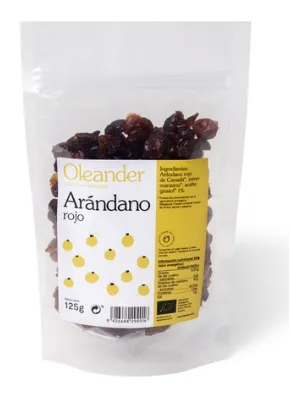 Arandano Rojo Deshidratado SinGluten Bio Vegan 125g Oleander