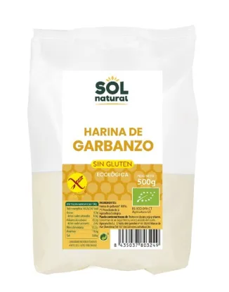 [G-BIO-009] Harina de Garbanzo SinGluten Eco 500g Solnatural