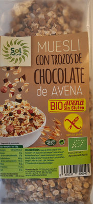 [G-BIO-017] MUESLI AVENA CHOCOLATE S/G BIO