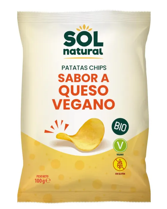 Patatas Chips Sabor Queso Vegano Bio 100g Solnatural