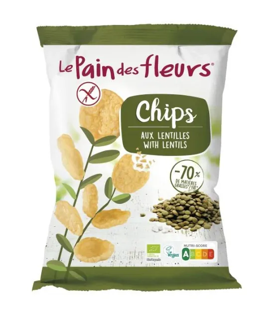 Chips Lentejas SinGluten Bio Vegan 50g Le Pain Des Fleurs