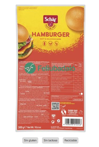 PAN HAMBURGUESA S/G 4UNID