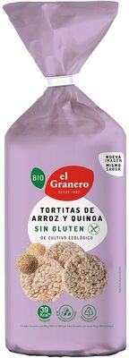 [G-SNK-094] Tortitas de Arroz y Quinoa SinGluten Bio 120g El Granero Integral