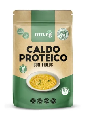 Caldo Proteico con Fideos SinGluten 200g Nuveg