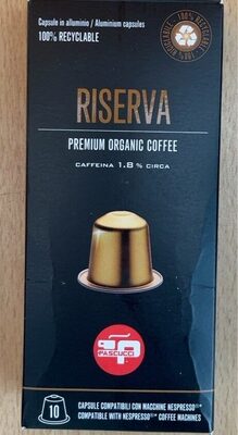 [G-BEB-057] CAPSULA RISERVA CAFE ORGANICO PREMIUM 10 uds