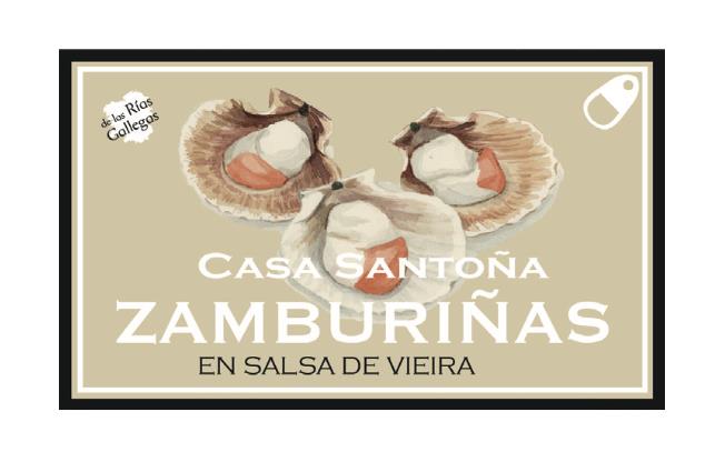 [G-CON-122] Zamburinas en Salsa Vieira Lata 115 Grs Casa Santona