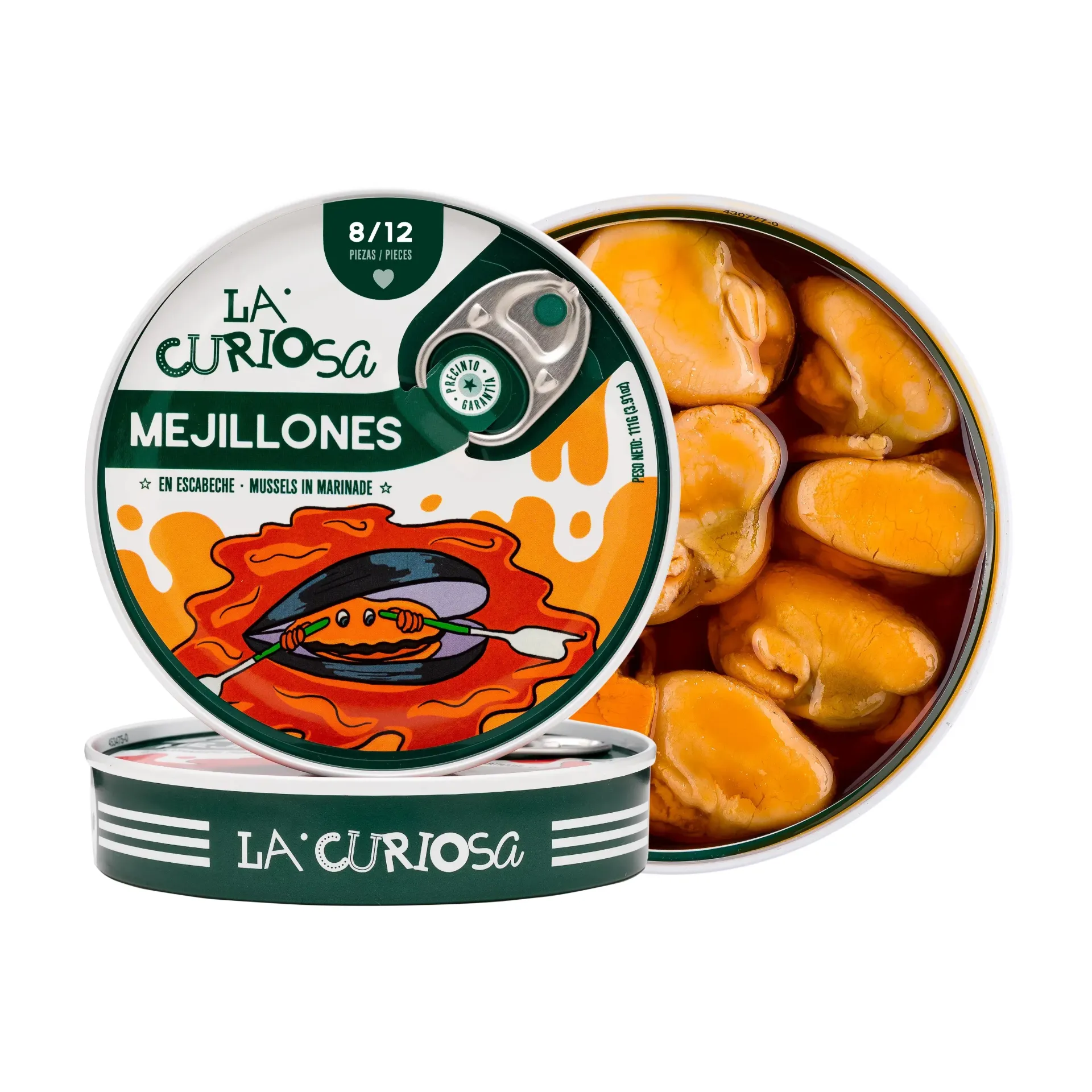 Mejillones en Escabeche Picante 8-12pz 0,4 LA CURIOSA