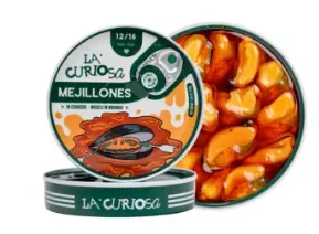 [G-CON-125] Mejillones en Escabeche Picante 8-12pz 0,4 La Curiosa