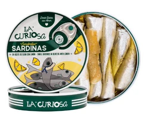 Sardinillas en A/O al Limon 10-14 piezas 0,4 La Curiosa