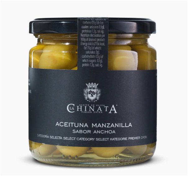 [G-CON-136] Aceituna Manzanilla Sabor Anchoa - La Chinata