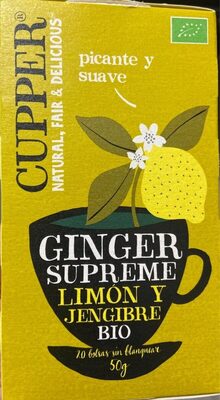 [G-TCA-021] Infusión Limón y Jengibre Supreme BIO Cupper 50 g (20 bolsitas)