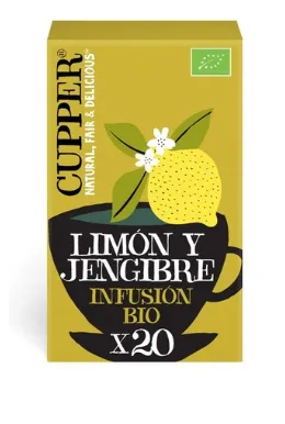 Infusión Limón y Jengibre Supreme BIO Cupper 50 g (20 bolsitas)