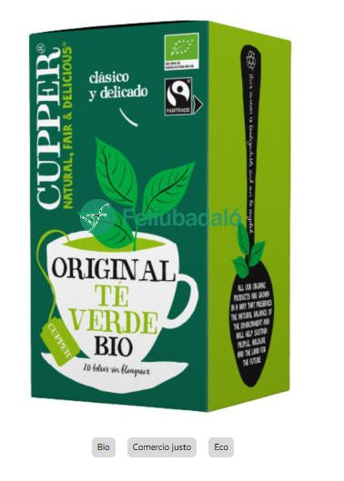 [G-TCA-021] Infusión Limón y Jengibre Supreme BIO Cupper 50 g (20 bolsitas)