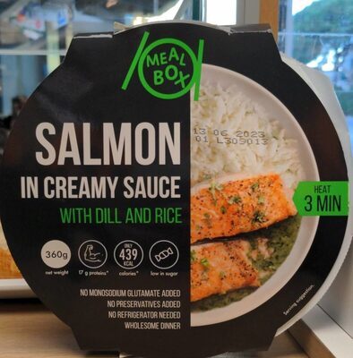 Salmon Con Salsa Cremosa De Eneldo Y Arroz MEAL BOX