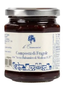 Composta di fragole Aceto Balsamico Modena IGP Le Camerici