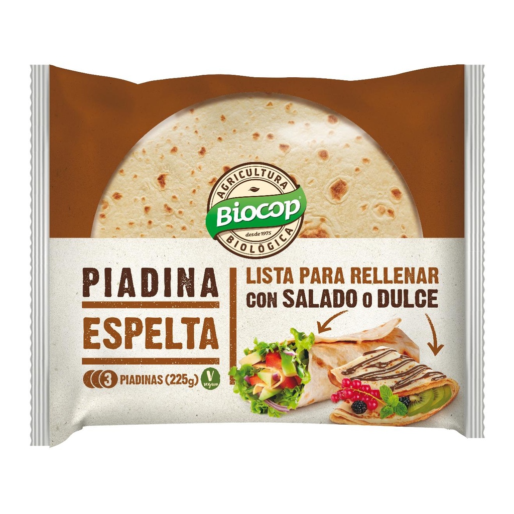 Piadina de Espelta Bio Vegan 225g Biocop