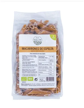 Macarrones de Espelta Eco Vegan 250g Eco-Salim