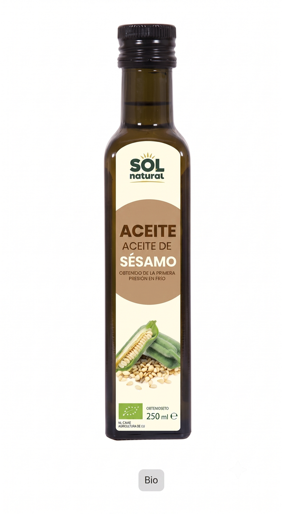 [G-ACE-039] Aceite de Semilla de Sesamo Bio 250ml Solnatural