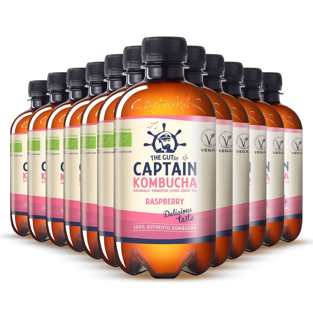 [G-BEB-073] Té Kombucha Frambuesa Bio 400ml Captain