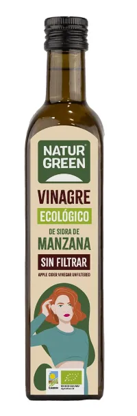 Vinagre de Sidra de Manzana Sin Filtrar Bio Vegan 500ml NaturGreen