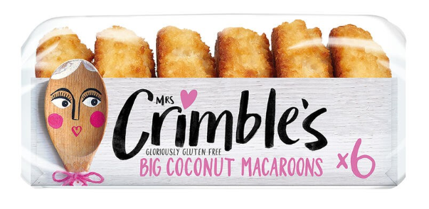 [G-CHO-070] MACARRONES DE COCO SIN GLUTEN 180 g MRS CRIMBLE'S