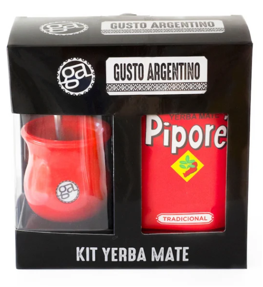 KIT MATE GUSTO ARGENTINO (mate + bombilla + yerba)